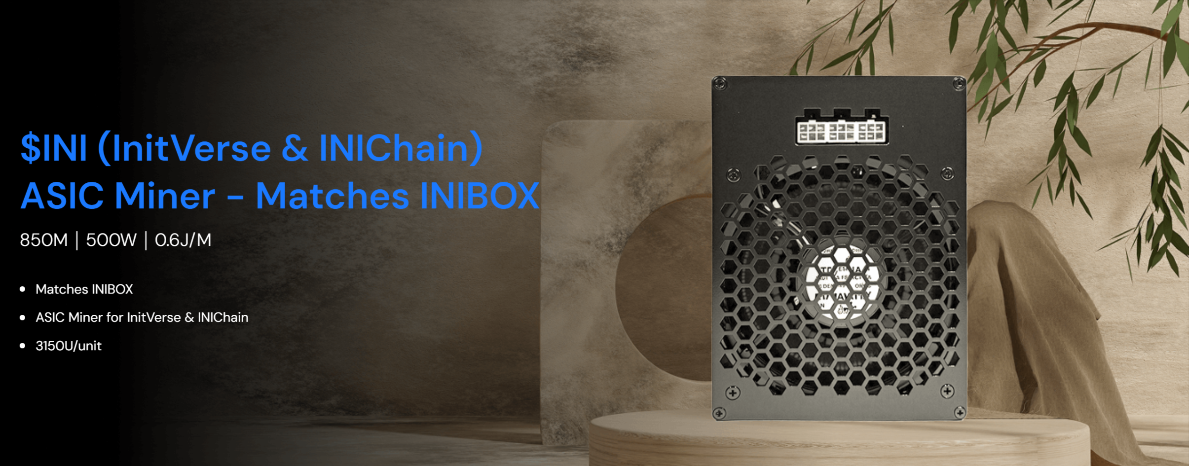$INI (InitVerse & INIChain) ASIC Miner - Matches INIBOX